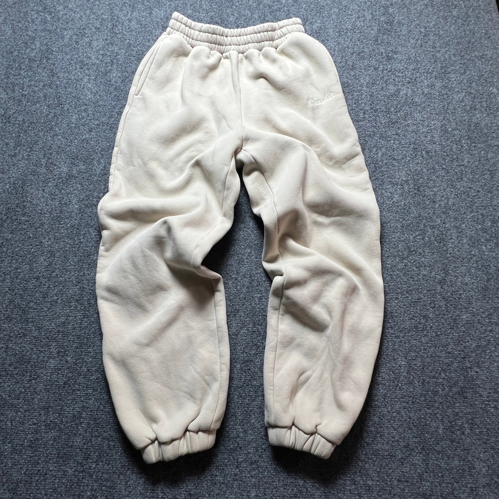 Comfrt Cloud Sweatpants Sand Beige Fleece Joggers Mens Lounge Leisure Cozy